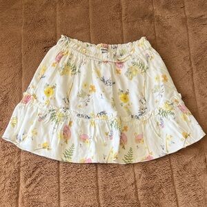 Sunday Best Floral Mini Skirt in White and Yellow